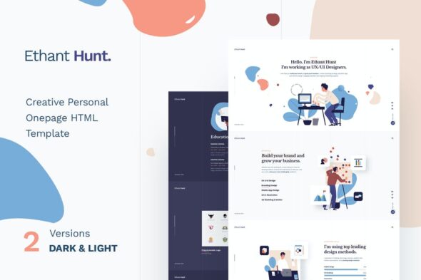 Ethant Hunt - Personal HTML Onepage Template