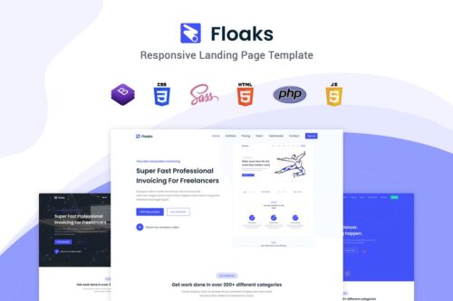 Floaks - Responsive Landing Page Template