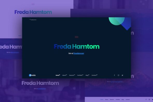 Freda Personal Resume Portfolio HTML Templete