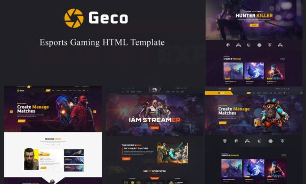 Geco - HTML5 template for eSports games