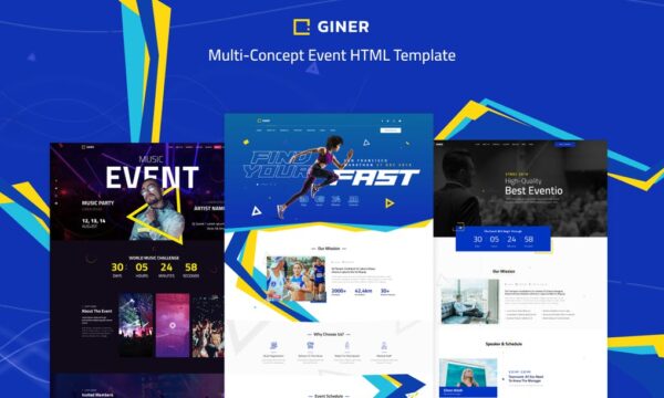 Giner Multi-Concept Event HTML Template