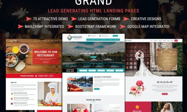 Grand - Lead Generating HTML Landing Pages