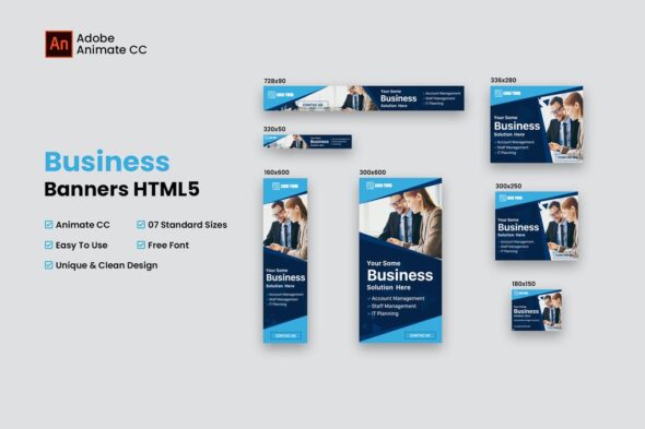 HTML5 Business Banners - Animate CC