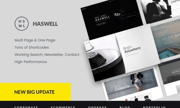 Haswell - Multifunction Single and Multi Page Template