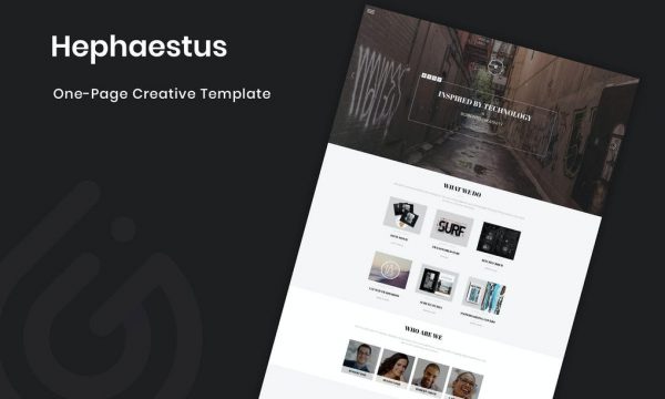 Hephaestus - One-Page Creative Template