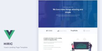 Hiric - VueJS Home Page Template