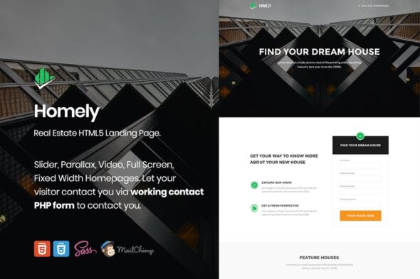 Homely - Real Estate Landing Page