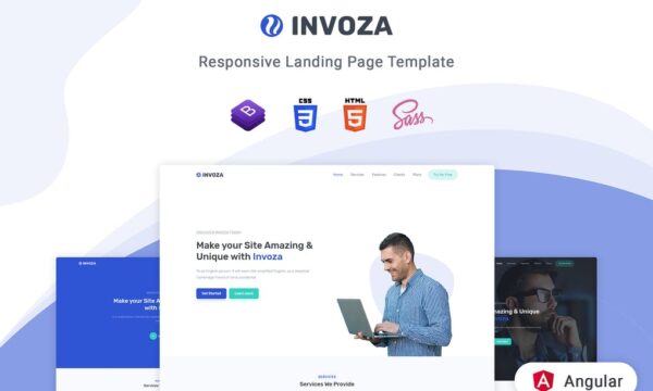 Invoza - Angular 10 Landing Page Template