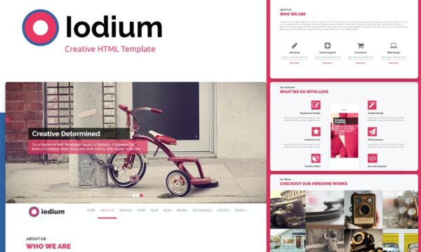 Iodium- Onepage PersonalPortofolio HTML Template