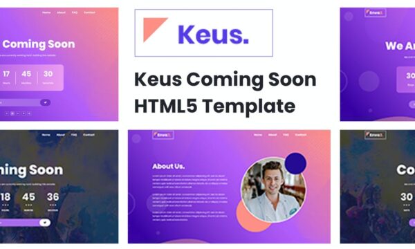 Keus - Creative Coming Soon HTML5 Template