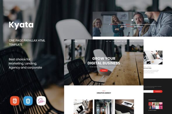 Kyata One Page Parallax HTML5 Template