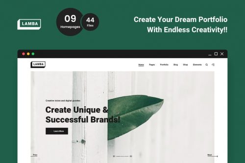 Lamba - Creative Portfolio & Agency HTML5 Template