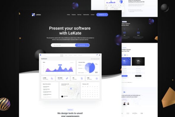 LeKate - Saas and Software HTML Landing Page