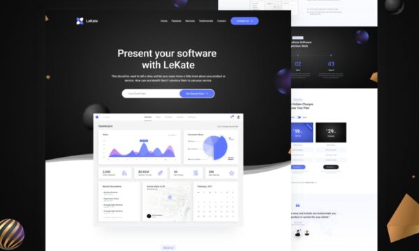 LeKate - Saas and Software HTML Landing Page