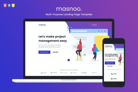 Masnoo — Multipurpose Landing Page Template
