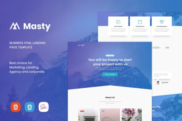 Masty - Business HTML Landing Page Template
