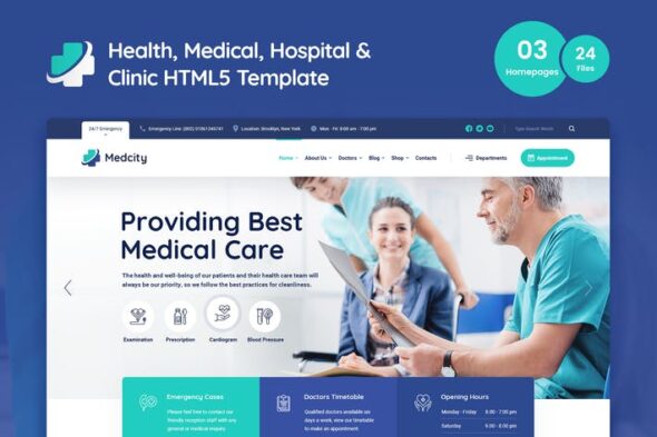 Medcity - Health and Medicine HTML5 Template