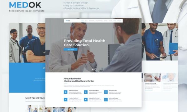 Medoc - Medical & Health One Page Template