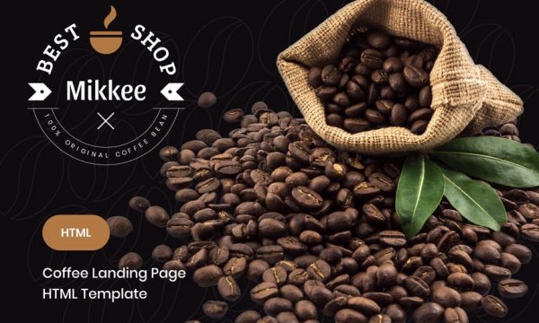 Mikkee - Coffee Landing Page HTML Template