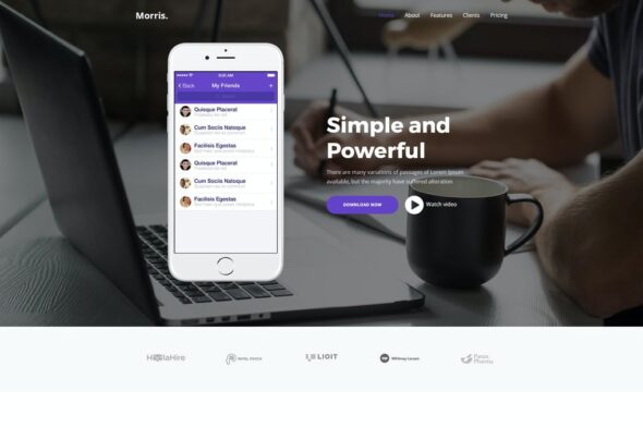Morris - App & Product Landing Page