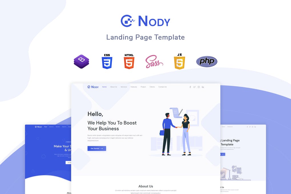 Nody - Landing Page Template - Cromur