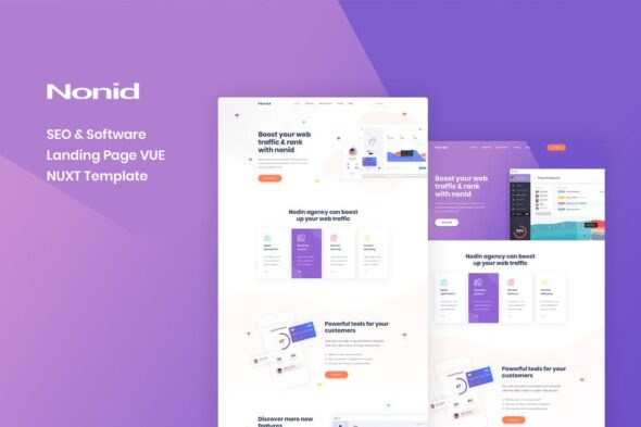 Nonid - Vue Nuxt SEO and Software Landing Page