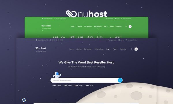 Nuhost - Multipurpose HTML and WHMCS Templat Hosting