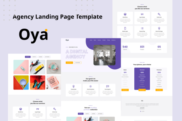 Oya - Agency Landing Page Template