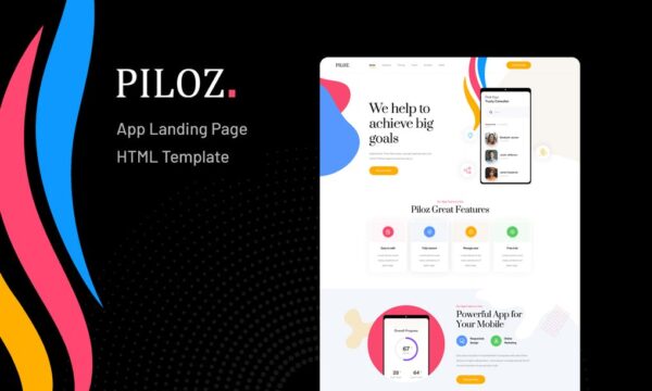Piloz - App Landing Page HTML Template