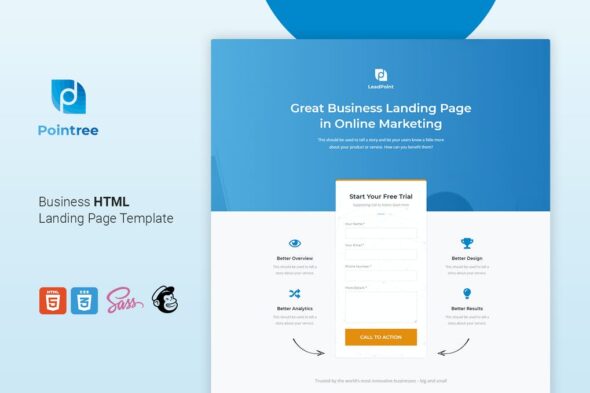 Pointree - Business HTML Landing Page Template