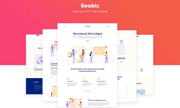 Seobiz Multipurpose SEO & SMM HTML5 Template