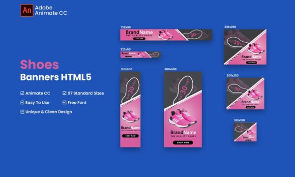Shoes Banner Ad Animated HTML5 - Animate CC