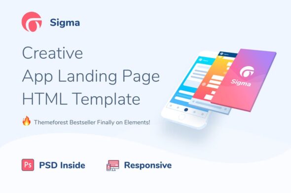 Sigma - Application Landing Page HTML Template