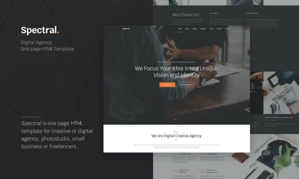 Spectral - Agency One Page HTML5 Template