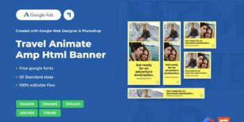 Travel Animate Ads Template AMPHTML Banners