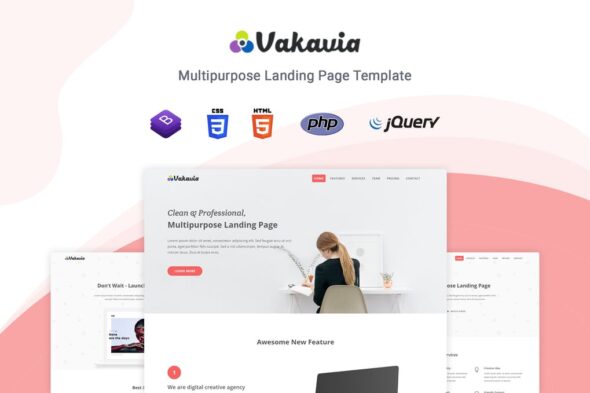 Vakavia - Multipurpose Landing Page Template
