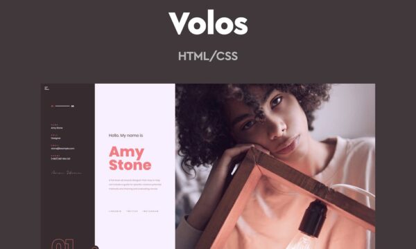 Volos - One Page Resume HTML Template