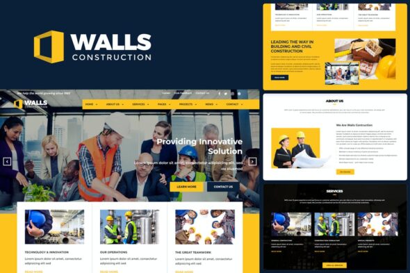Walls - Construction HTML Template