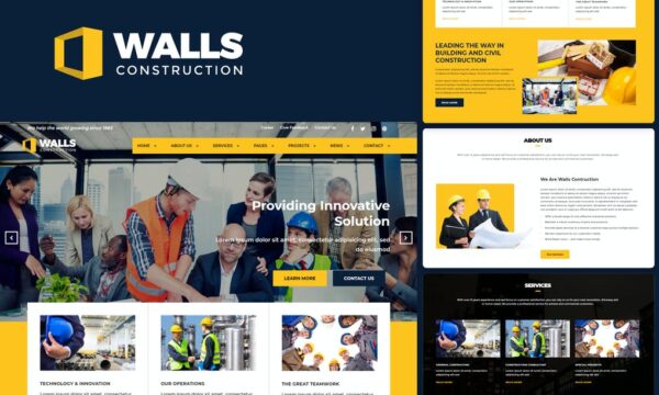 Walls - Construction HTML Template