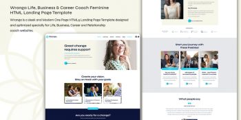 Wranga Life Coach Female HTML Landing Page