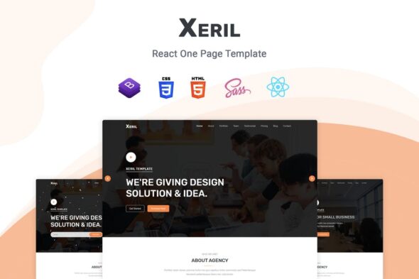 Xeril - React One Page Template
