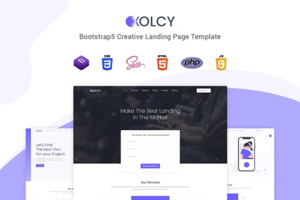 Xolcy - Bootstrap 5 Creative Landing Page Template