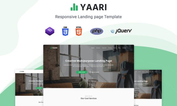 Yaari - Responsive Landing Page Template