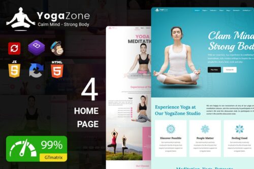 Yogazone: Yoga, Fitness and Meditation Template