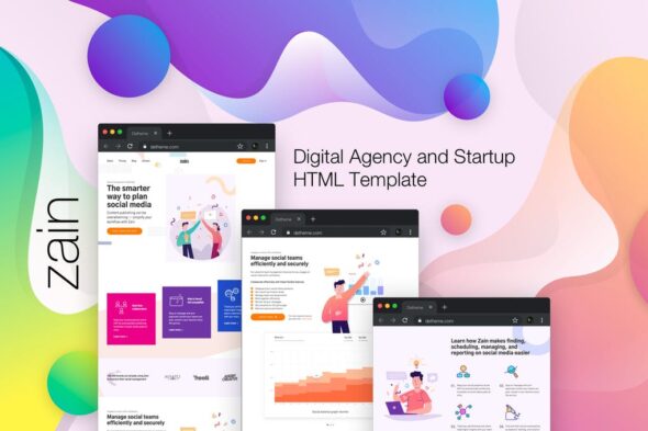Zain - Digital Agency and Startup HTML Template