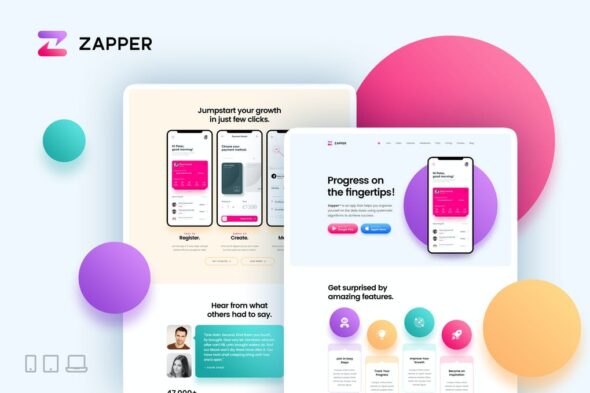 Zapper - Application Landing Page HTML Template