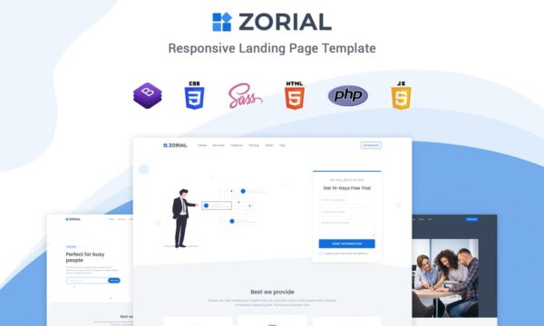 Zorial - Landing page template