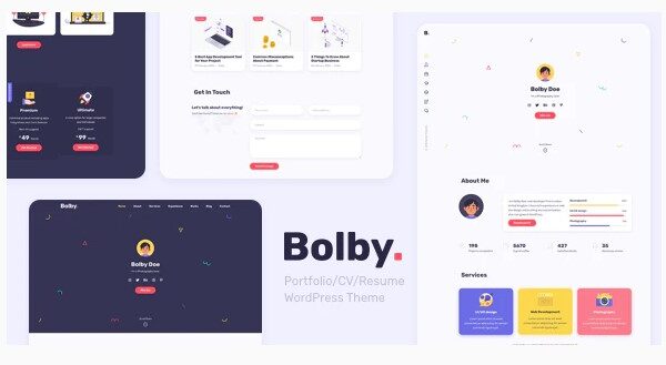 Bolby - Portfolio CV Resume WordPress Theme