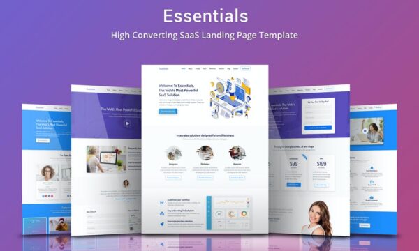Essentials - High Converting SaaS Landing Page