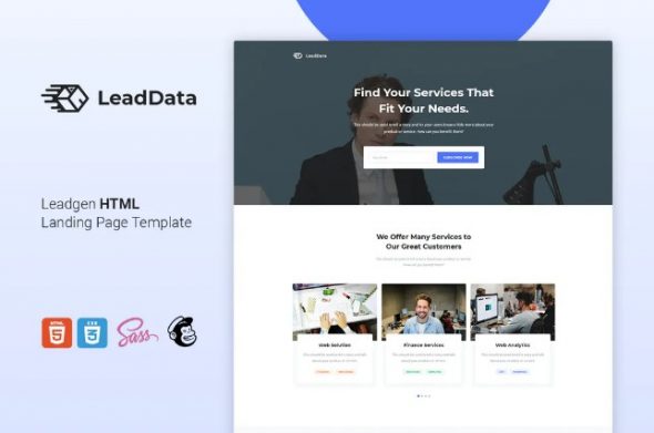 LeadData - Lead Generation HTML Landing Page